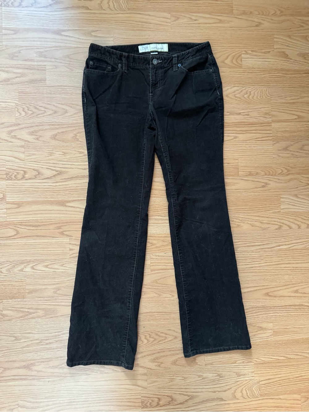 Ann Taylor LOFT Black Women's Bootcut Jeans Curvy Boot - 6
